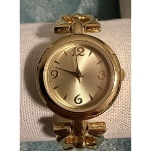 FMD Gold Link Bracelet Tone Dial Women's Quartz Watch Petite Simple